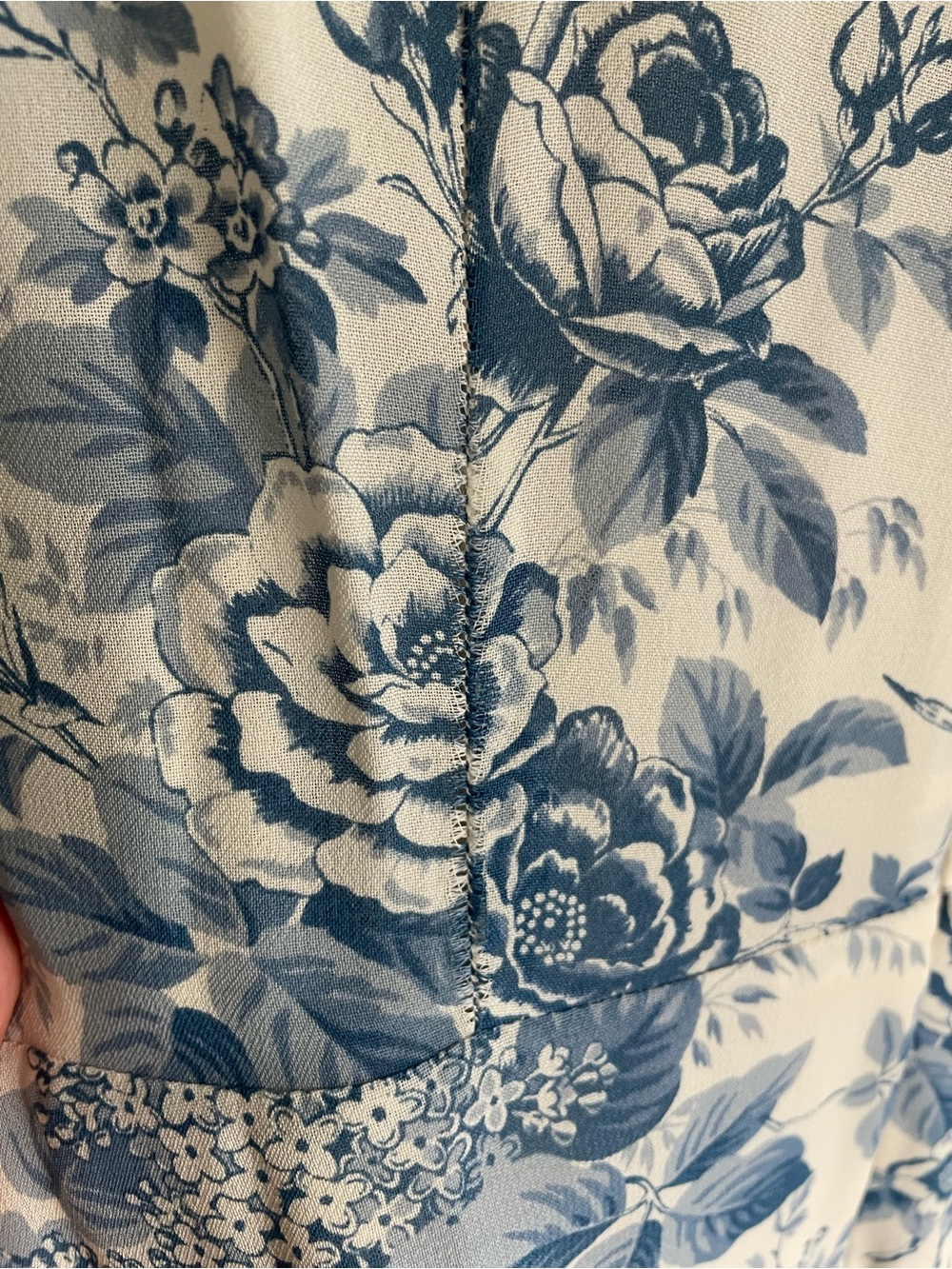 Reformation Carolena Blue and White Floral Midi Dress size 6 worn once - Picture 5 of 12